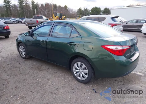 2015 Toyota Corolla Le z USA, uszkodzony, nr VIN 2T1BURHE9FC322281